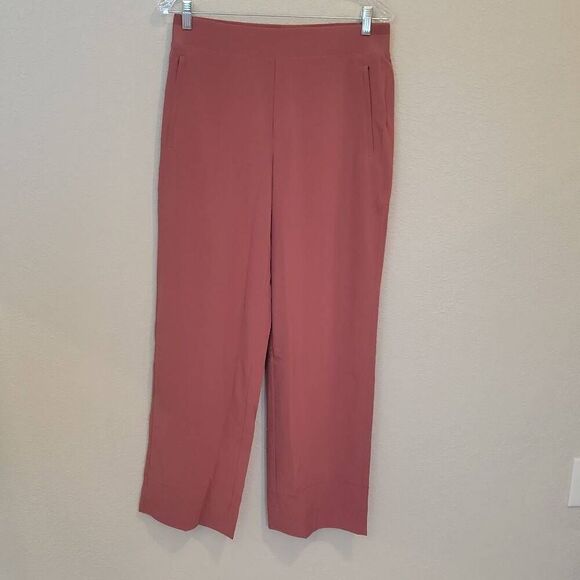 Athleta Women's Soft Dusty Pink Straight Pants Size 12 - Picture 1 of 6